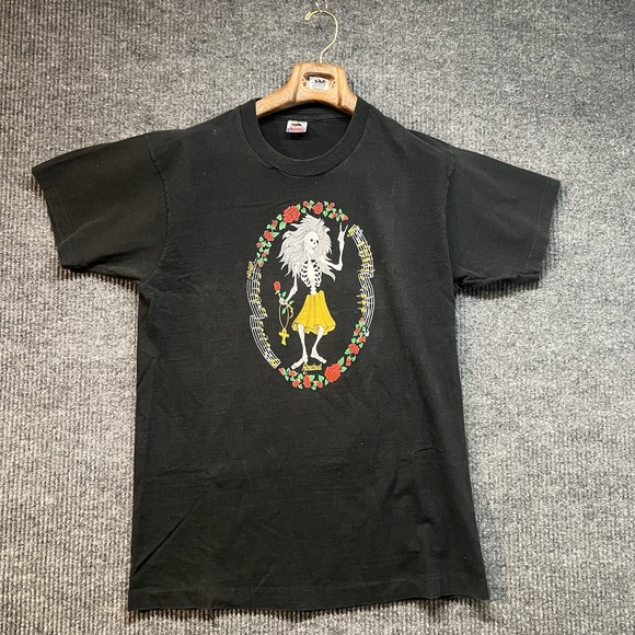 Vintage Grateful Dead T Shirt Mens Large Jerry Garcia Irwin Guitars Rosebud